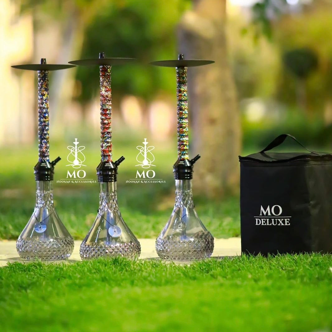 MO Deluxe Hookah Fountain Colorful - أرجيلة ألمانية ٨٠ تنفيسة ملونة