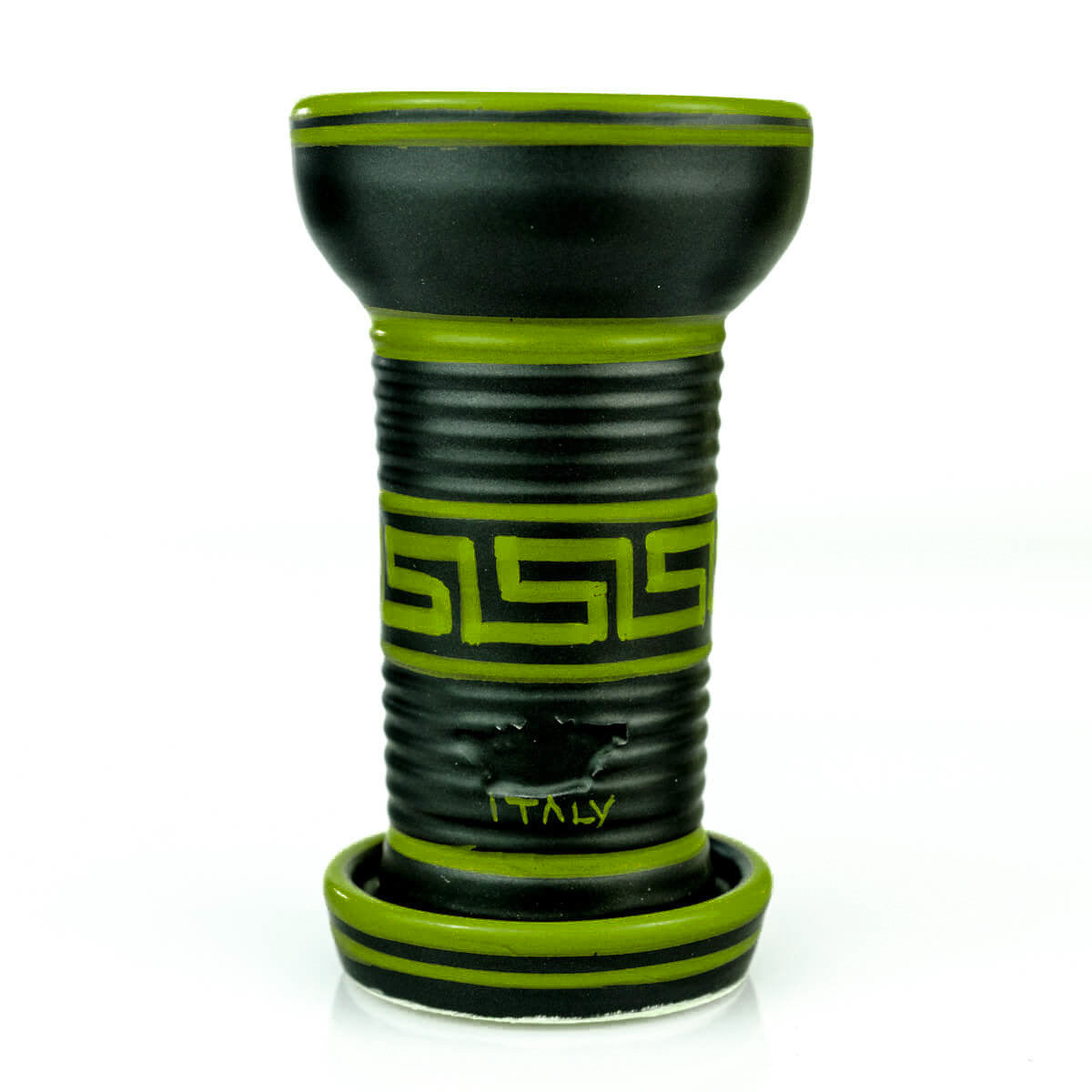 OLLA Bowl  ADE VERDE - Funnel Shape Black Matt and Green