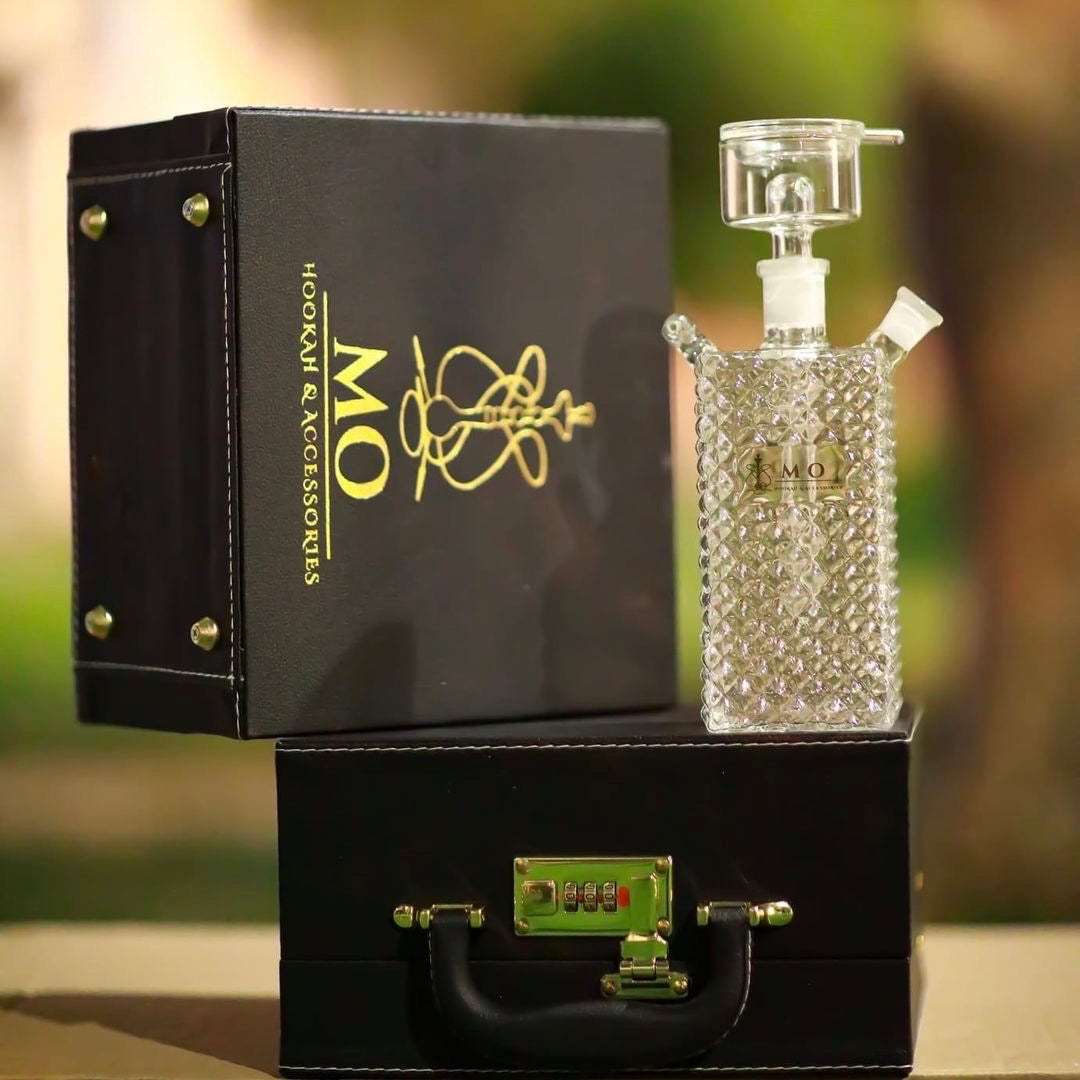 MO Hookah Cubic Glass Shisha - أرجيلة ام او الزجاجية المكعّبة