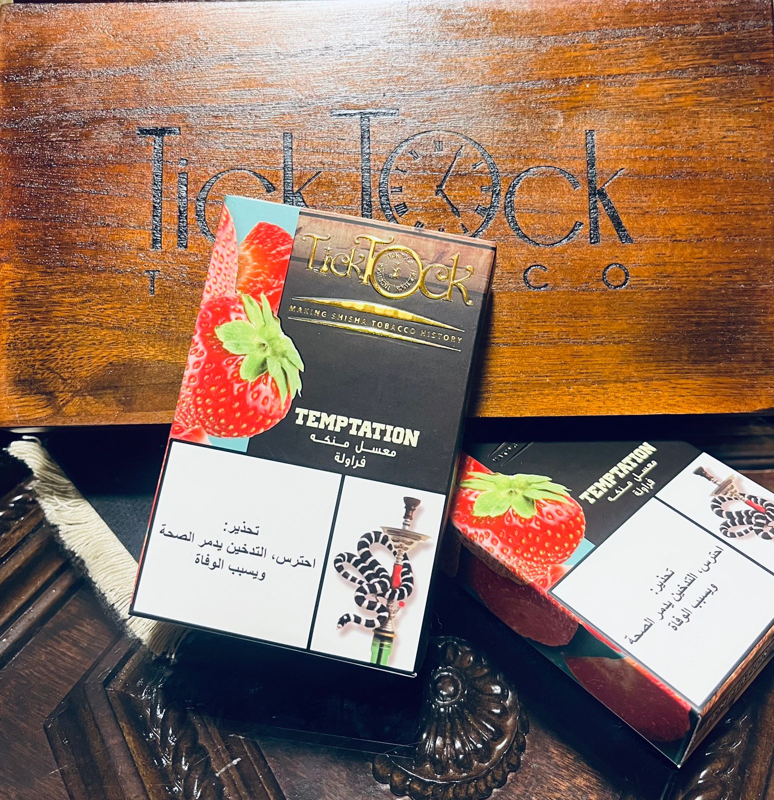 Temptation (Strawberry) TickTock Molasses - معسّل تيك توك تمتيشن فراولة