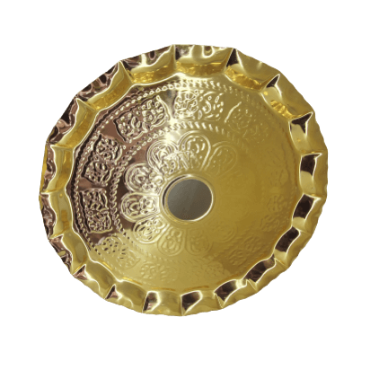 Sun Ashtray Large Gold -  صحن أرجيلة كبير ذهبي - Shishabox