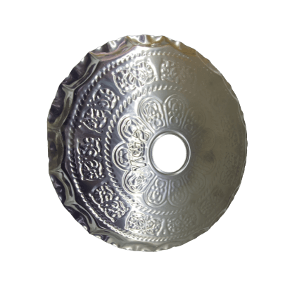 Sun Ashtray Large Silver -  صحن أرجيلة كبير فضّي - Shishabox