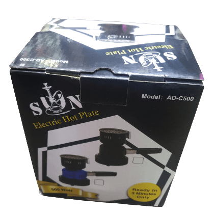 Sun Charcoal Electric Burner - ولاعة سن الكهربائية مع ملقط - Shishabox