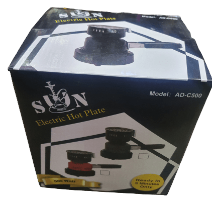 Sun Charcoal Electric Burner - ولاعة سن الكهربائية مع ملقط - Shishabox