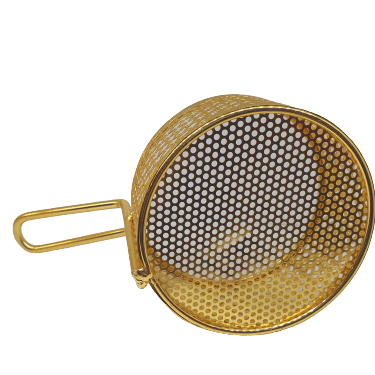 Small Charcoal Basket Gold - حمّالة فحم ذهبية - Shishabox