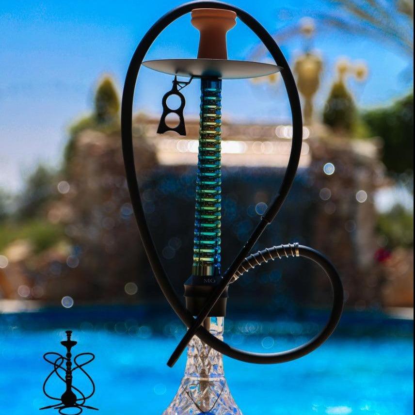 MO Shisha Fountain Galaxy Color - أرجيلة ألمانية ٨٠ تنفيسة لون جالاكسي - Shishabox