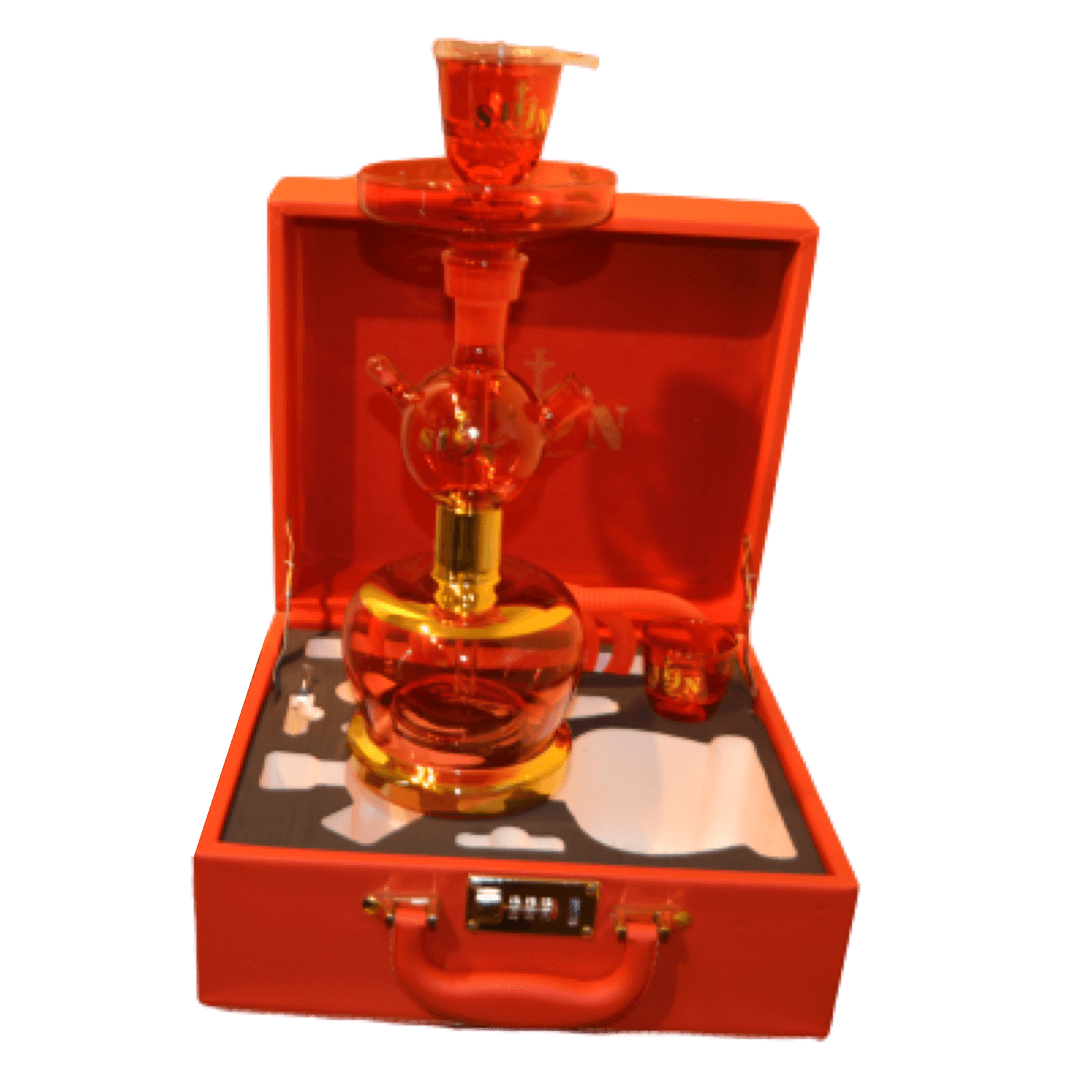 Sun glass shisha Red - أرجيلة سن الزجاجية أحمر - Shishabox