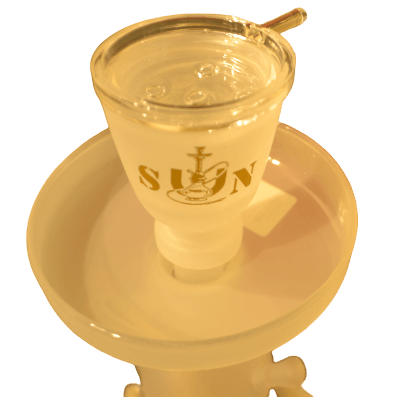 Sun glass shisha White - أرجيلة سن الزجاجية أبيض - Shishabox