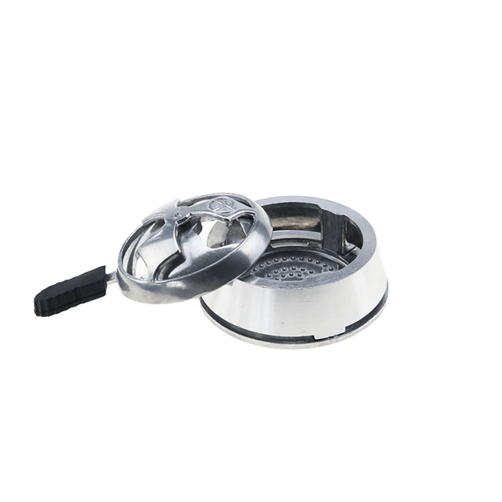 Heat Management Device (HMD) Silver - وعاء لتنظيم الحرارة مع غطاء - Shishabox