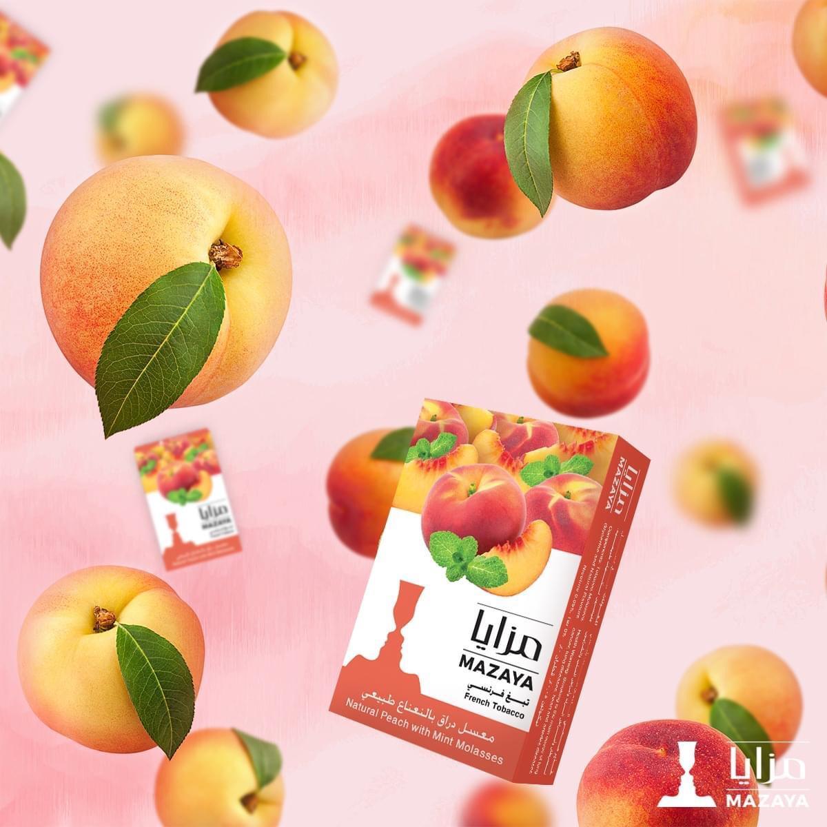 Mazaya Molasses Peach Mint - معسّل مزايا دراق ونعنع - Shishabox