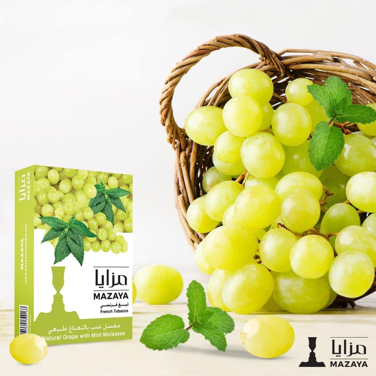 Mazaya Molasses Grape Mint - معسّل مزايا عنب و نعنع - Shishabox