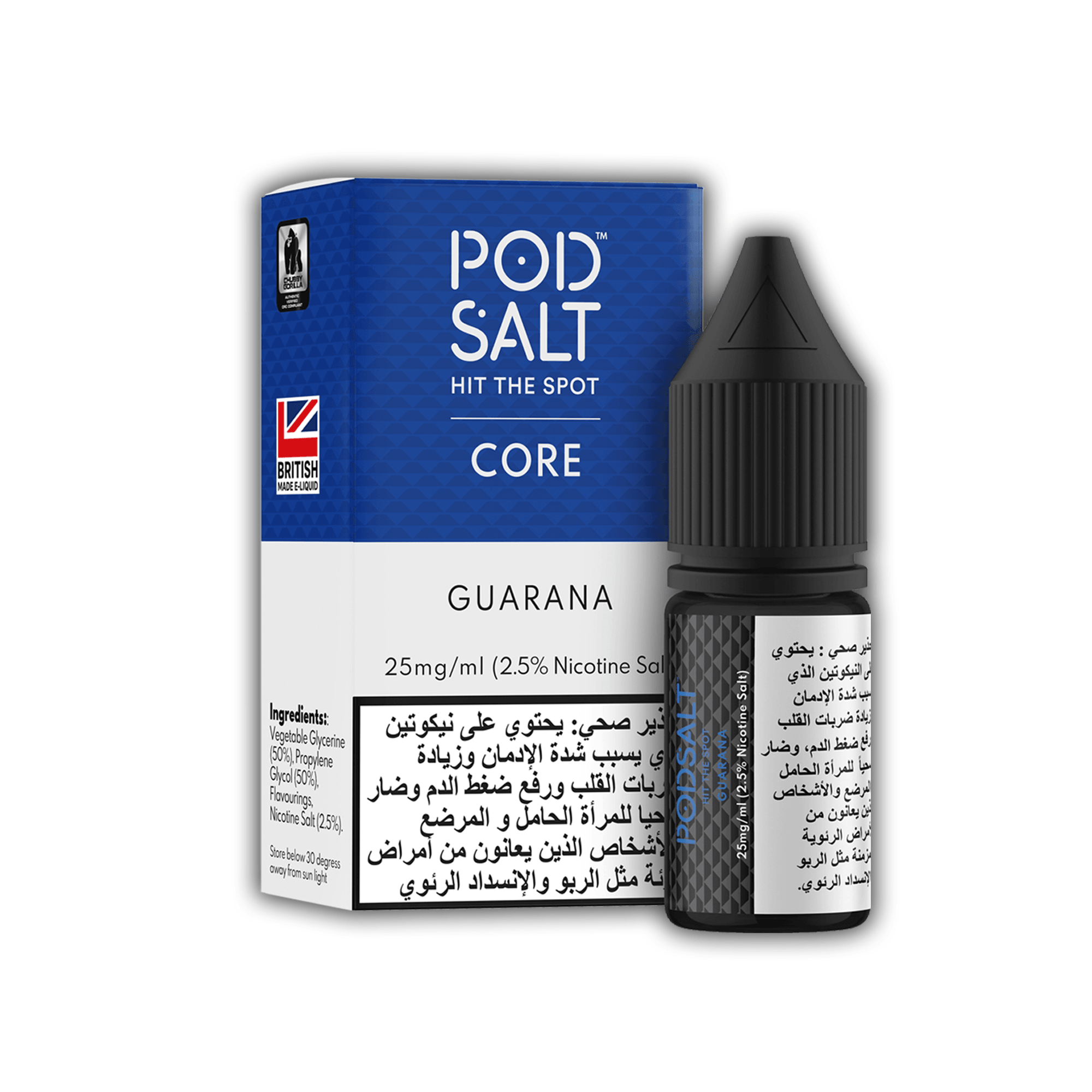 POD SALT GUARANA 10ML NICOTINE SALT ELIQUID - Shishabox