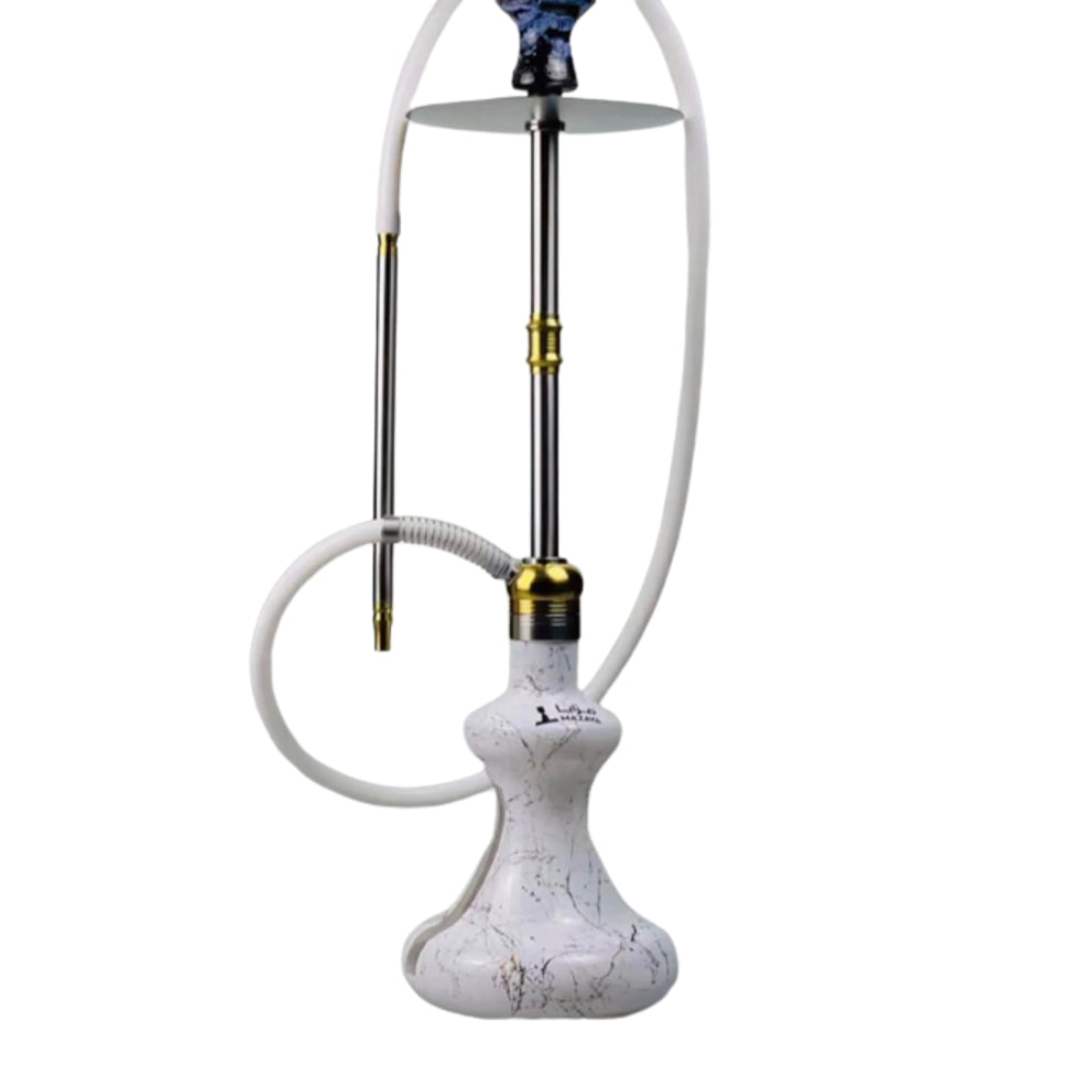 Mazaya Tarab Hookah (Full Set) White Color - ‏أرجيلة مزايا طرب المجموعة كاملة