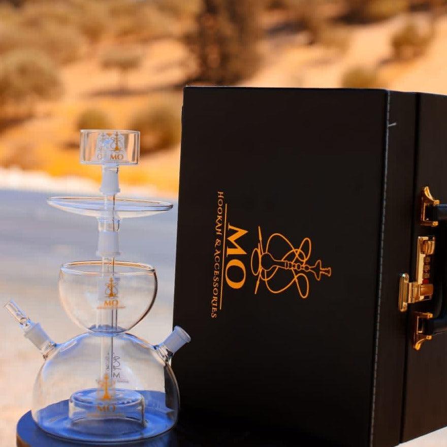 MO Glass Shisha with Fridge (Small) - ارجيلة ام او الزجاجية مع ثلاجة - Shishabox