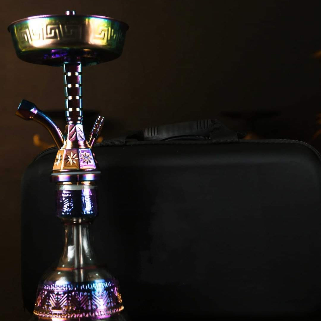 Galaxy Copper Shisha with Case (Travel Set) - أرجيله نحاس جالاكسي مع شنطة