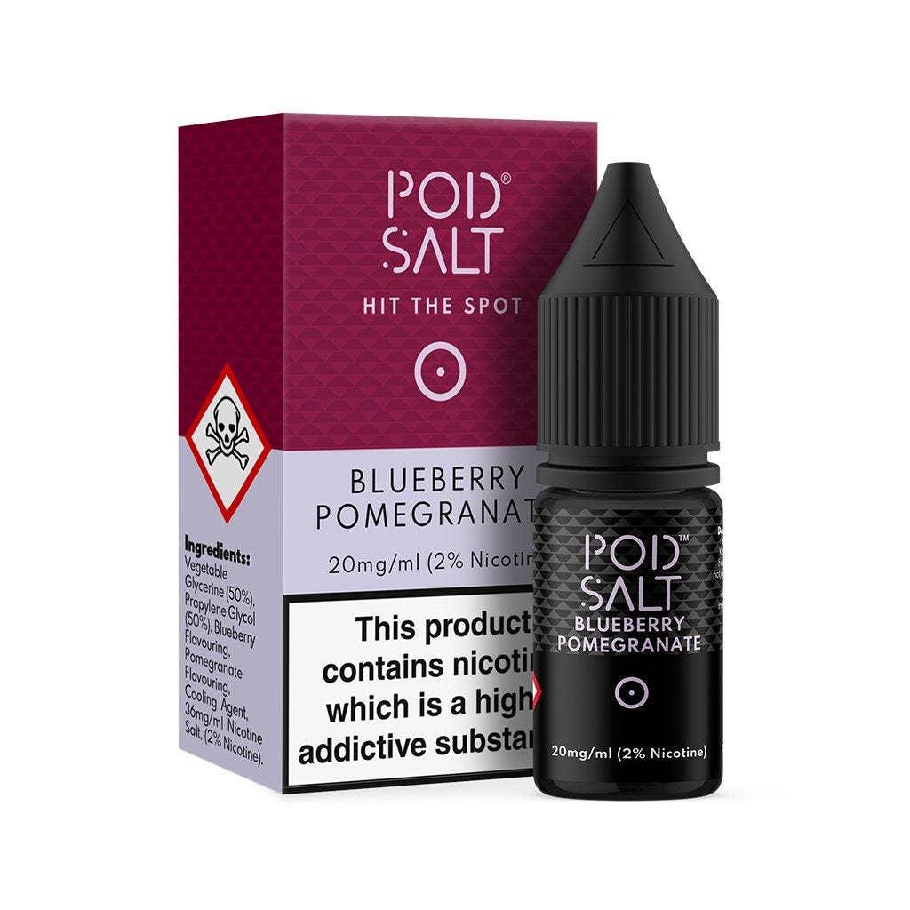 POD SALT BLUEBERRY POMEGRANATE 10ML NICOTINE SALT ELIQUID - Shishabox