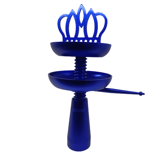 Two Levels Stainless Crown Tobacco Head Blue - راس ارجيله ستينلس التاج طبقتين - Shishabox