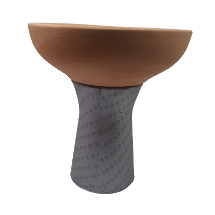 Funnel Tobacco Cup (Clay & Silicone) - راس ارجيلة نفق سيليكون + فخار - Shishabox