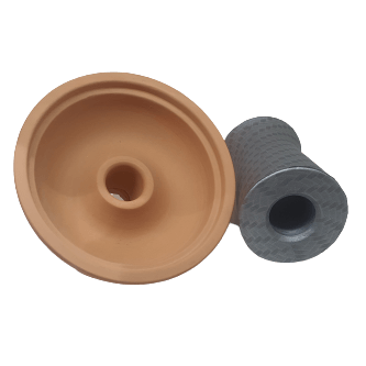 Funnel Tobacco Cup (Clay & Silicone) - راس ارجيلة نفق سيليكون + فخار - Shishabox